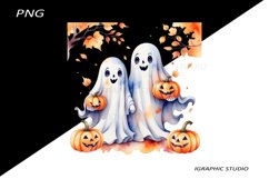 Halloween Funny Ghost Couple Clipart, Halloween (4530413)