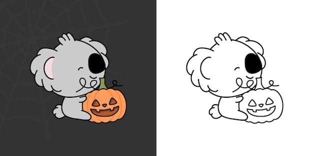 halloween koala cliparts