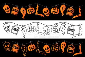 halloween lights cliparts