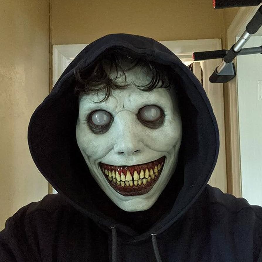 PYapron Halloween Masks Horror Scary Halloween Mask Smiling Demon, Scary  Halloween Mask Smiling Demon Horror Film Killer Skull Masketon Headpiece  for ...