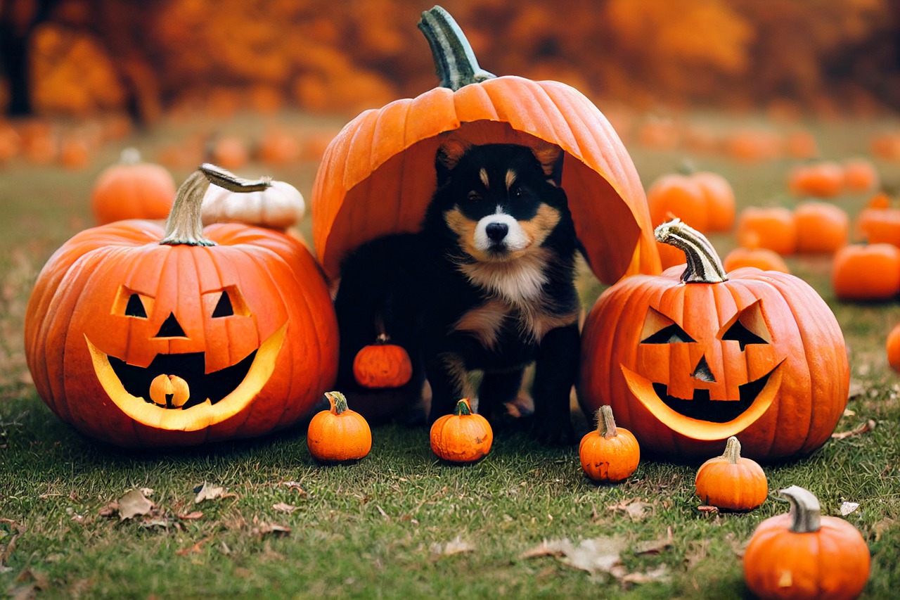 Halloween Hündchen Kürbisse - Kostenloses Foto auf Pixabay