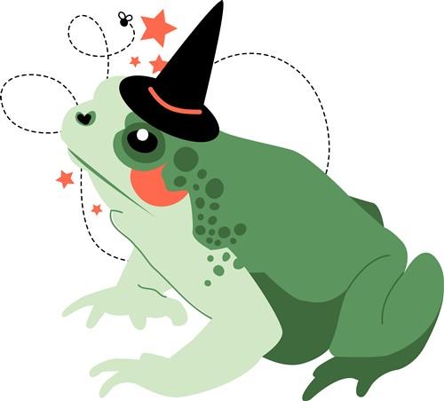Witchy frog clipart, animal illustration vector Stock Vector Image ...