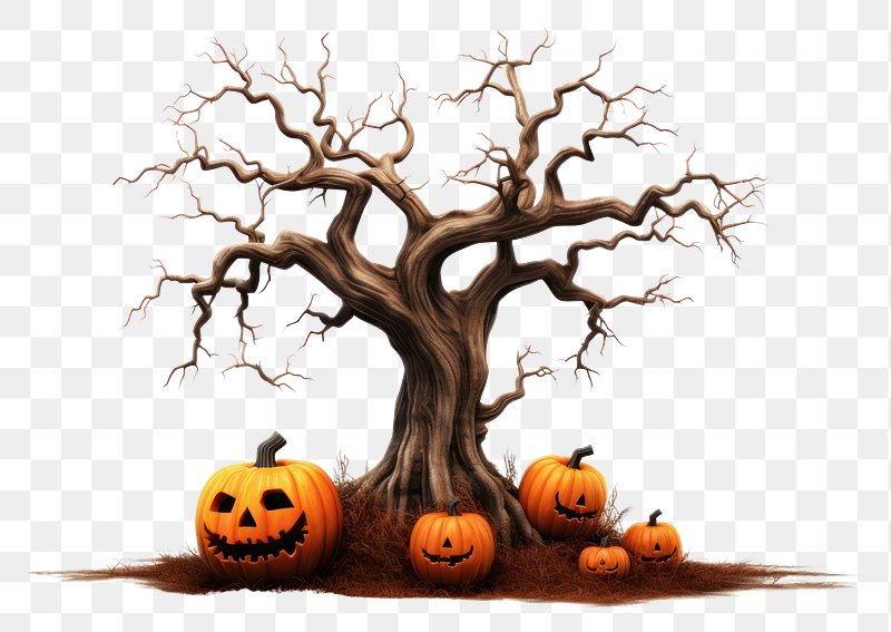 halloween trees cliparts