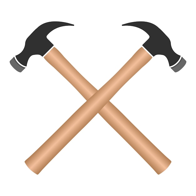 Premium Vector | Cross Hammer Clipart Vector Hammer Vector Hammer ...