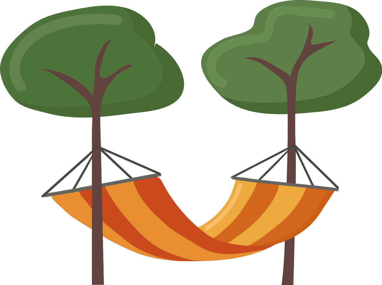 Tree hammock - Free vector clipart images on clipart library.com