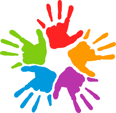Colorful Hand Prints Clip Art Image - ClipSafari