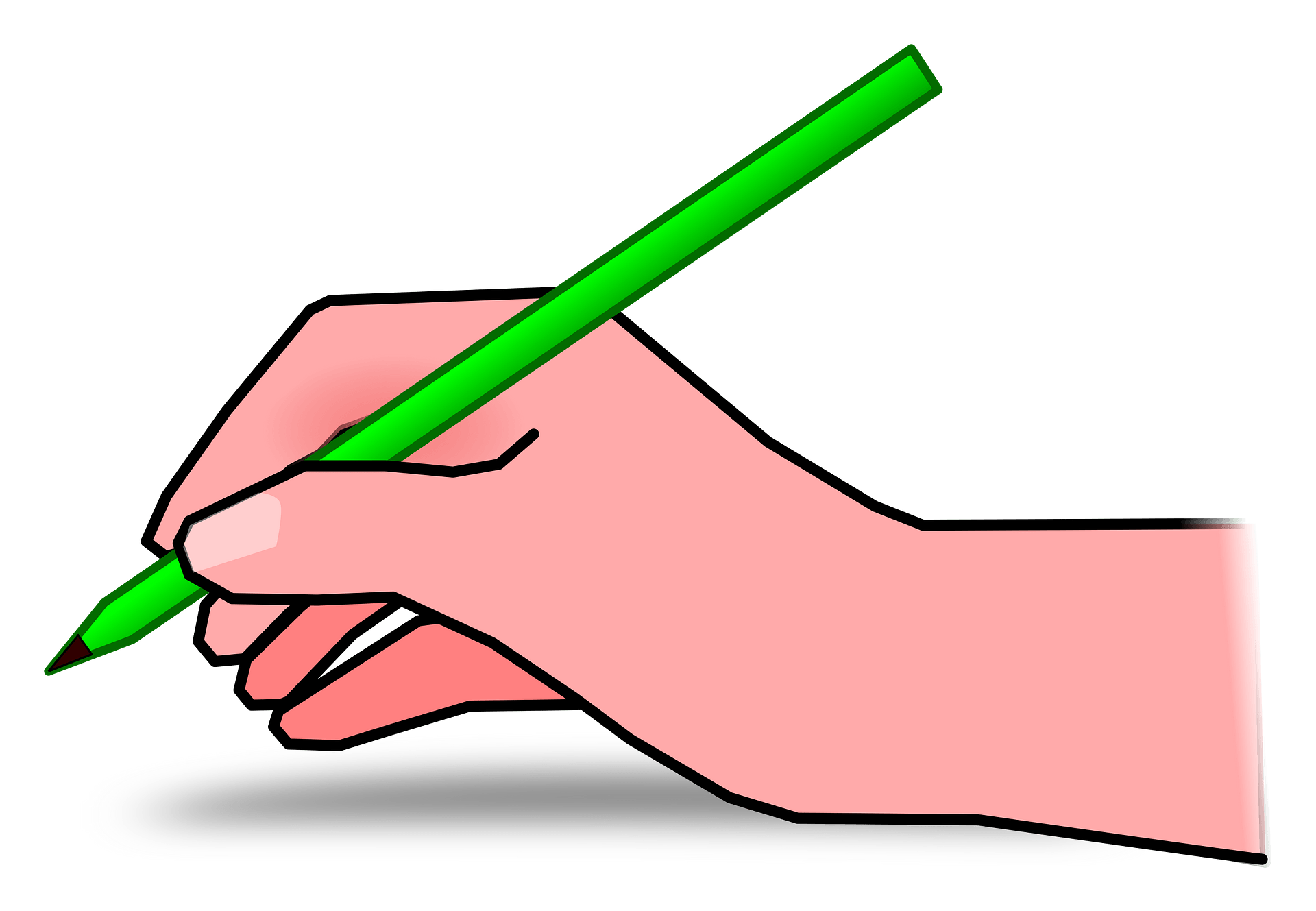 hand pencil cliparts