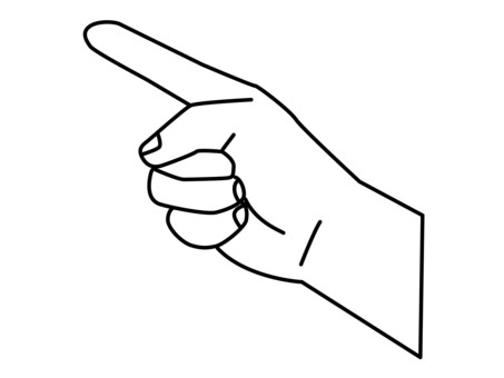 hand pointing clipart
