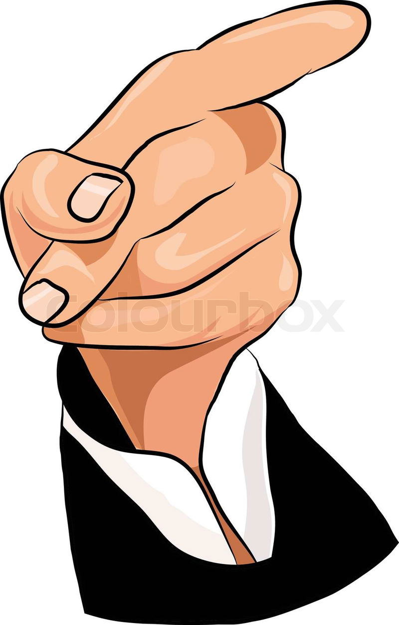 hand pointing clipart