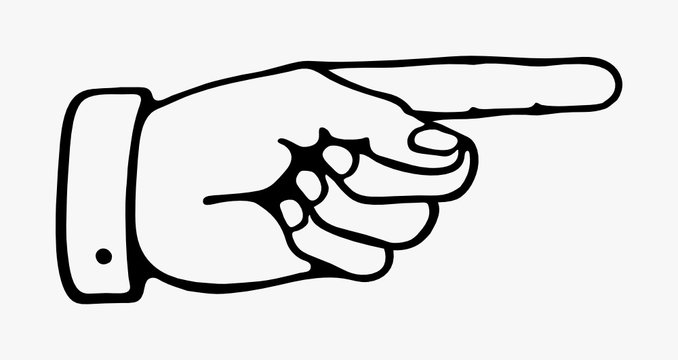hand pointing clipart