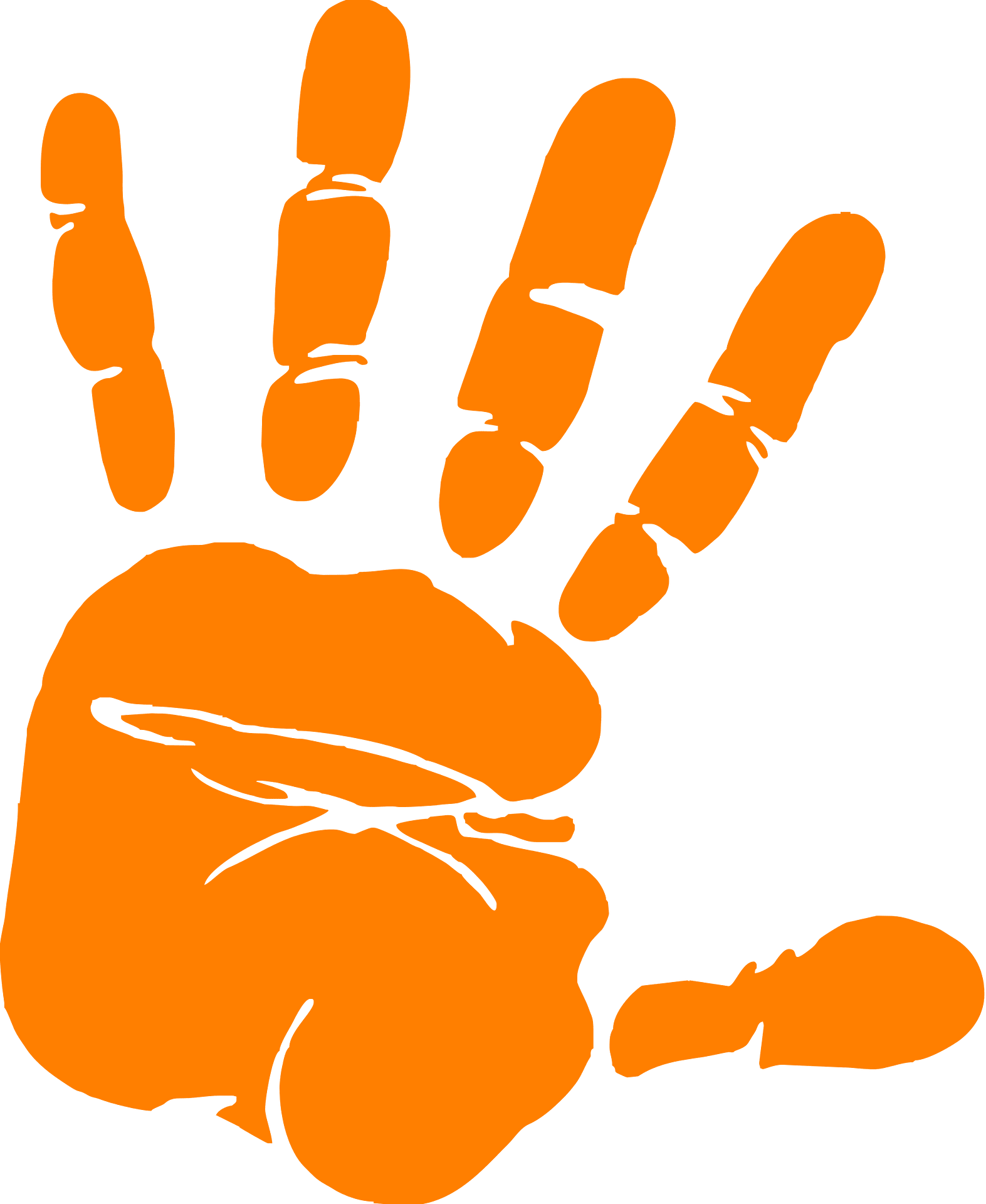 hand print cliparts