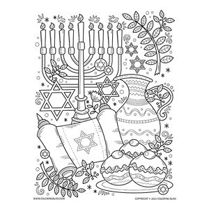 hanukkah coloring page