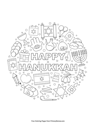 hanukkah coloring pages printable