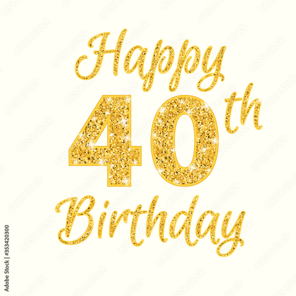 happy 40th birthday clipart