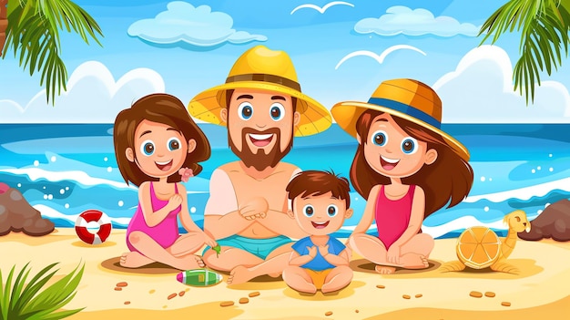 happy beach cliparts