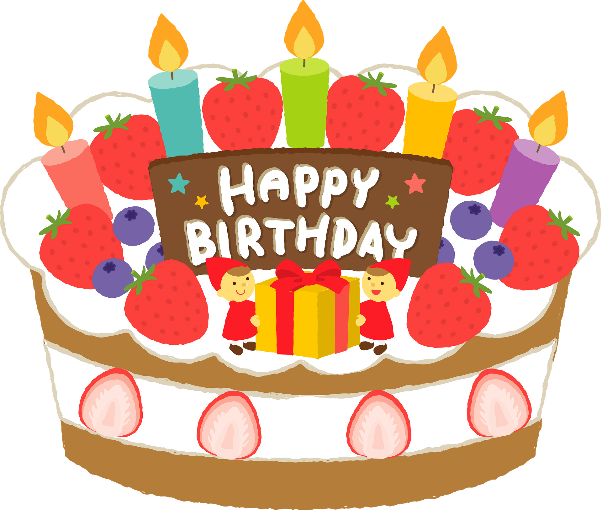 happy birthday cake clipart