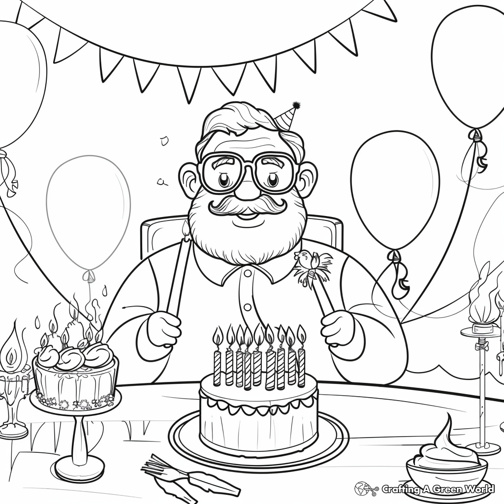 happy birthday coloring pages for grandpa