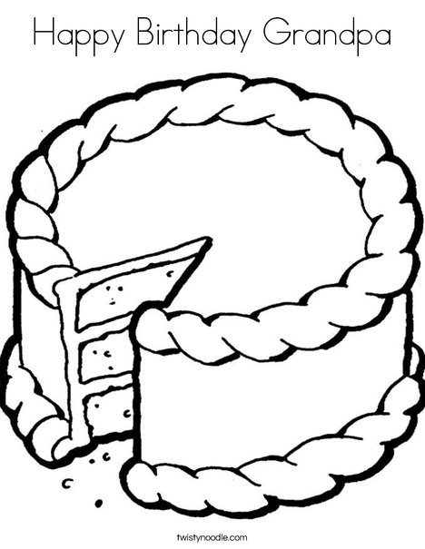 happy birthday coloring pages for grandpa