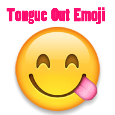 happy face sticking out tongue