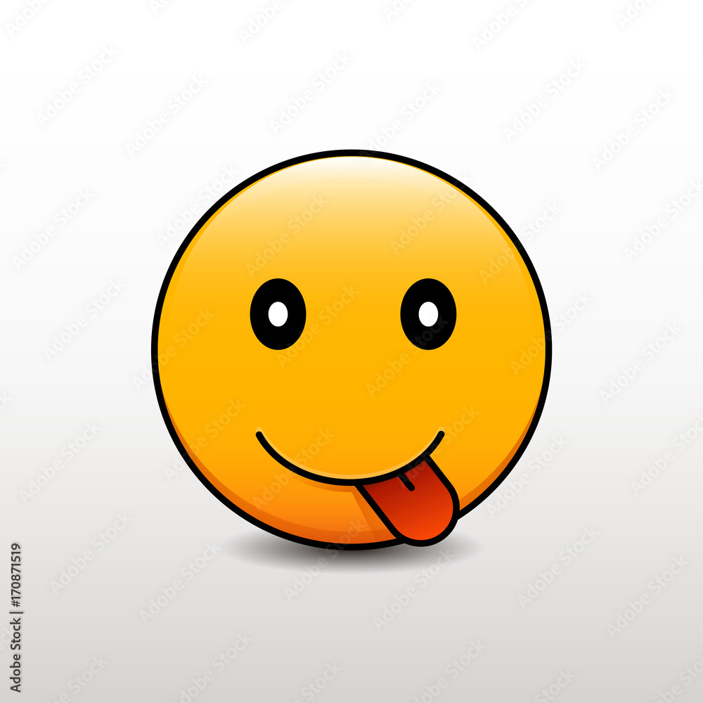happy face sticking out tongue