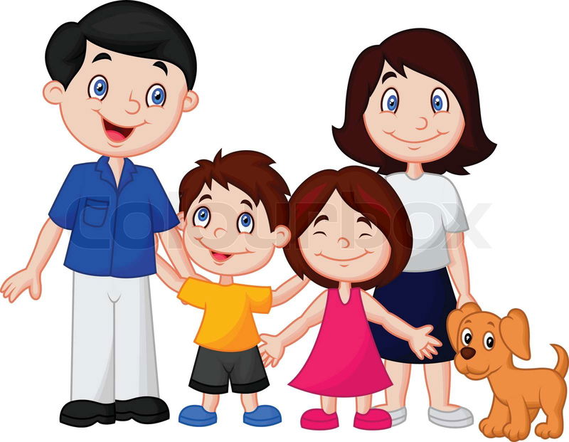 happy family cartoon
