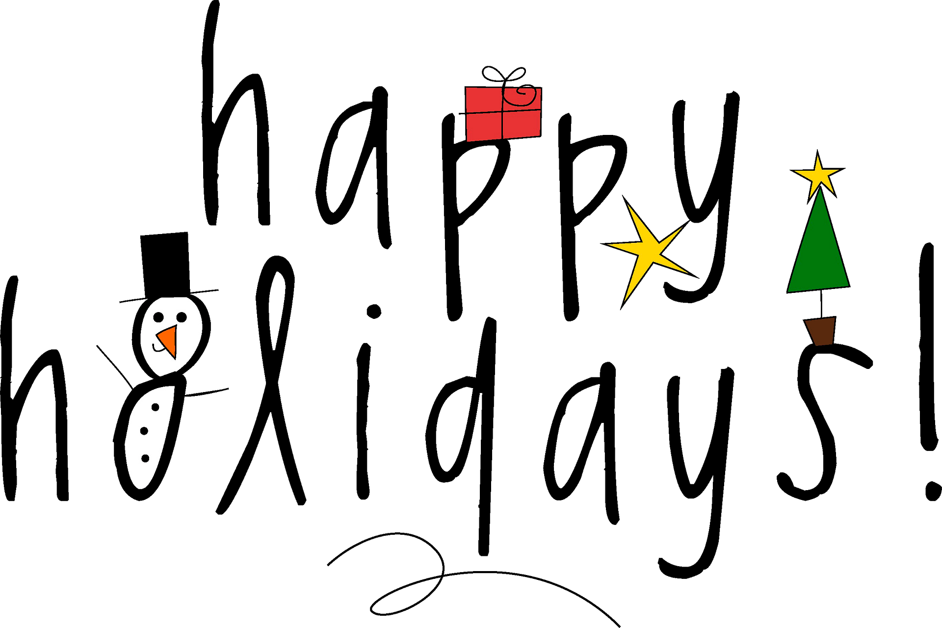 Happy Holidays card - Free vector clipart images on clipart library.com