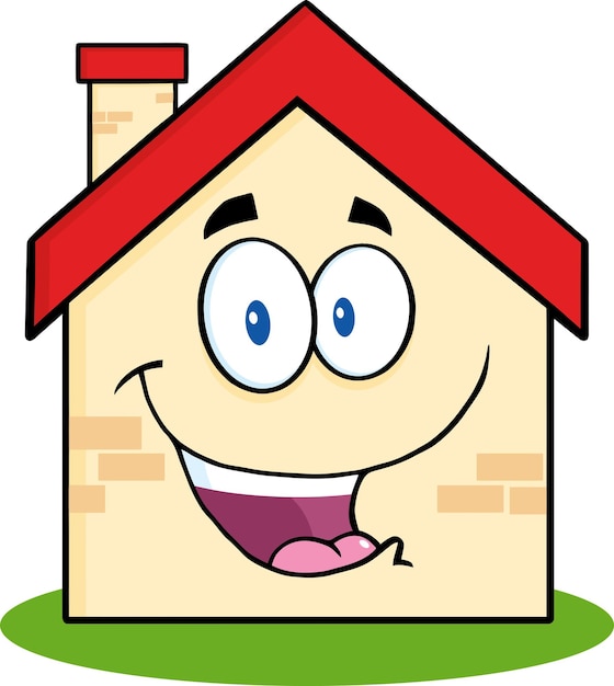 Premium Vector | Happy House Cartoon Mascot Character Vector ...