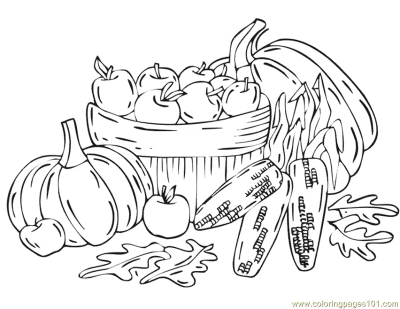 harvest coloring sheets