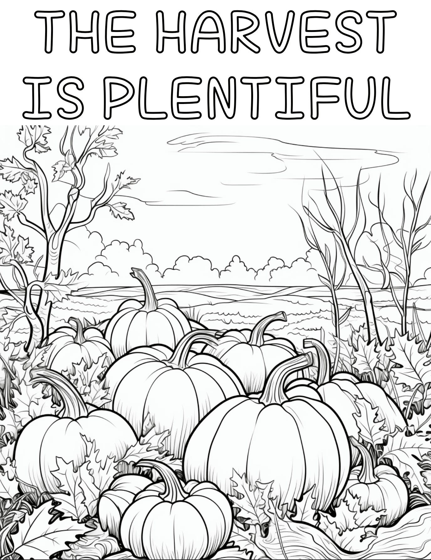harvest coloring sheets