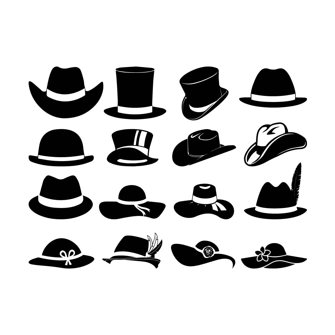Hat Svg Bundle, Hat Clipart, Beanie Svg, Hat Png, Hat Vector, Baseball Cap  Svg, Top Hat Svg, Cowboy Hat Svg, Sun Hat Svg, Cloche Hat Svg