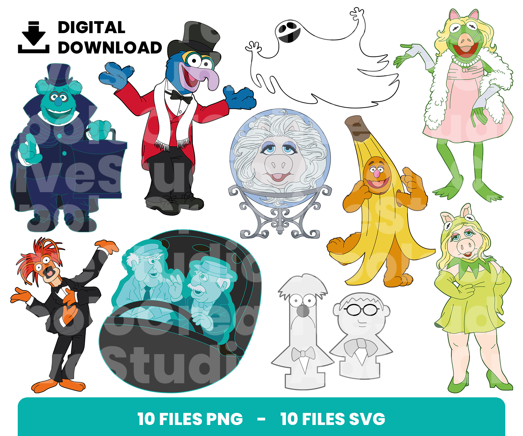 10 Clipart - Muppets Haunted Mansion Halloween - EclipArtCo