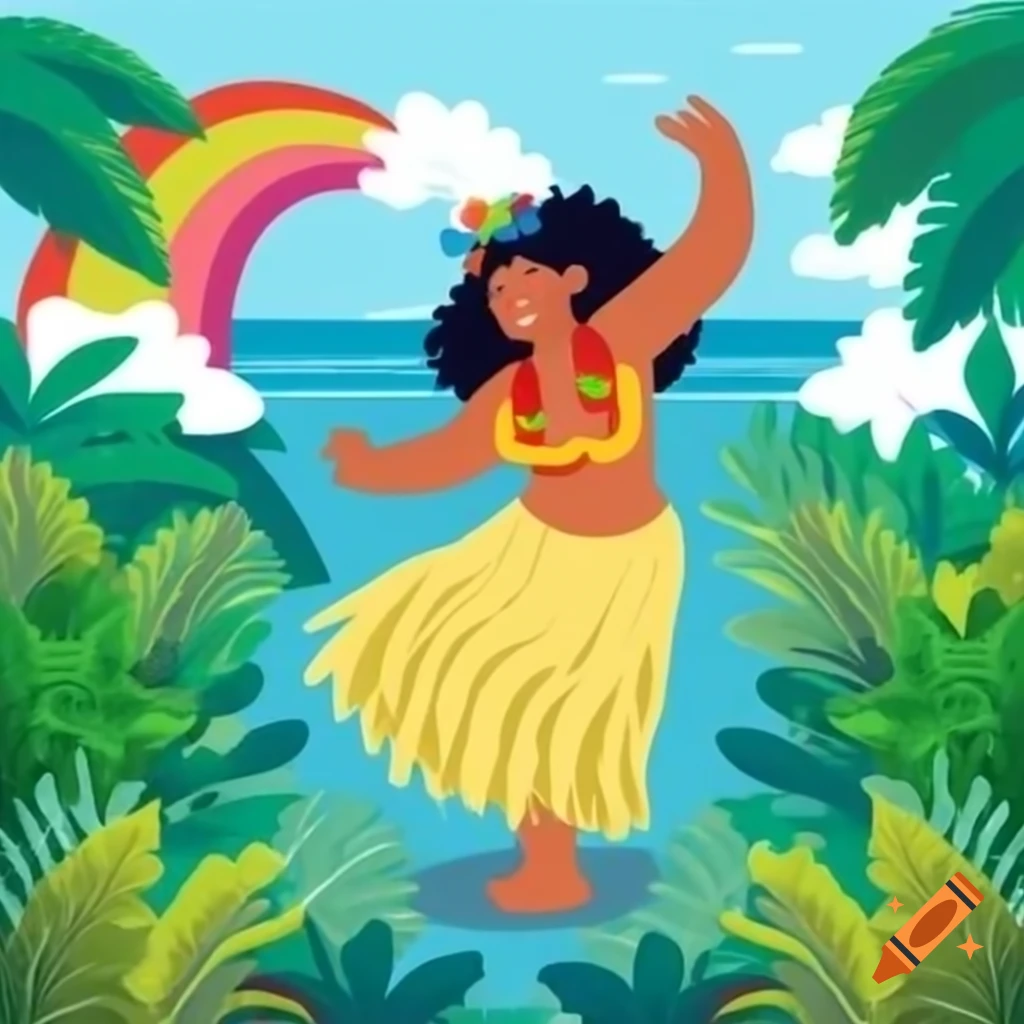 hawaiian cartoon cliparts 2024