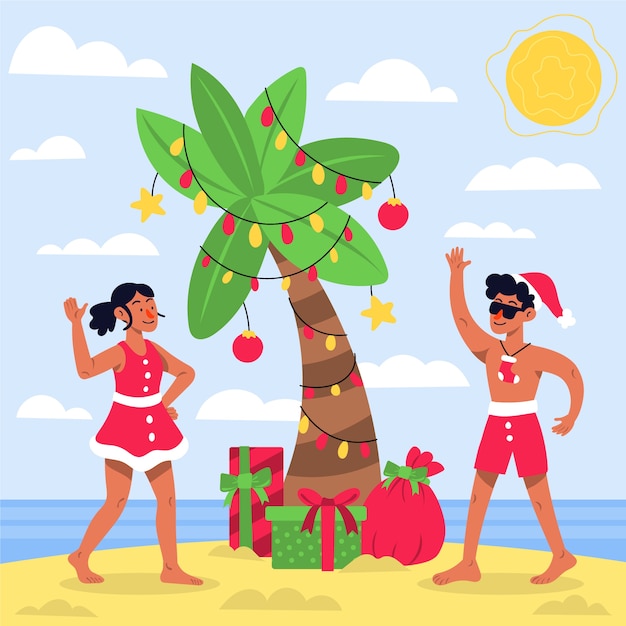 hawaiian christmas cliparts