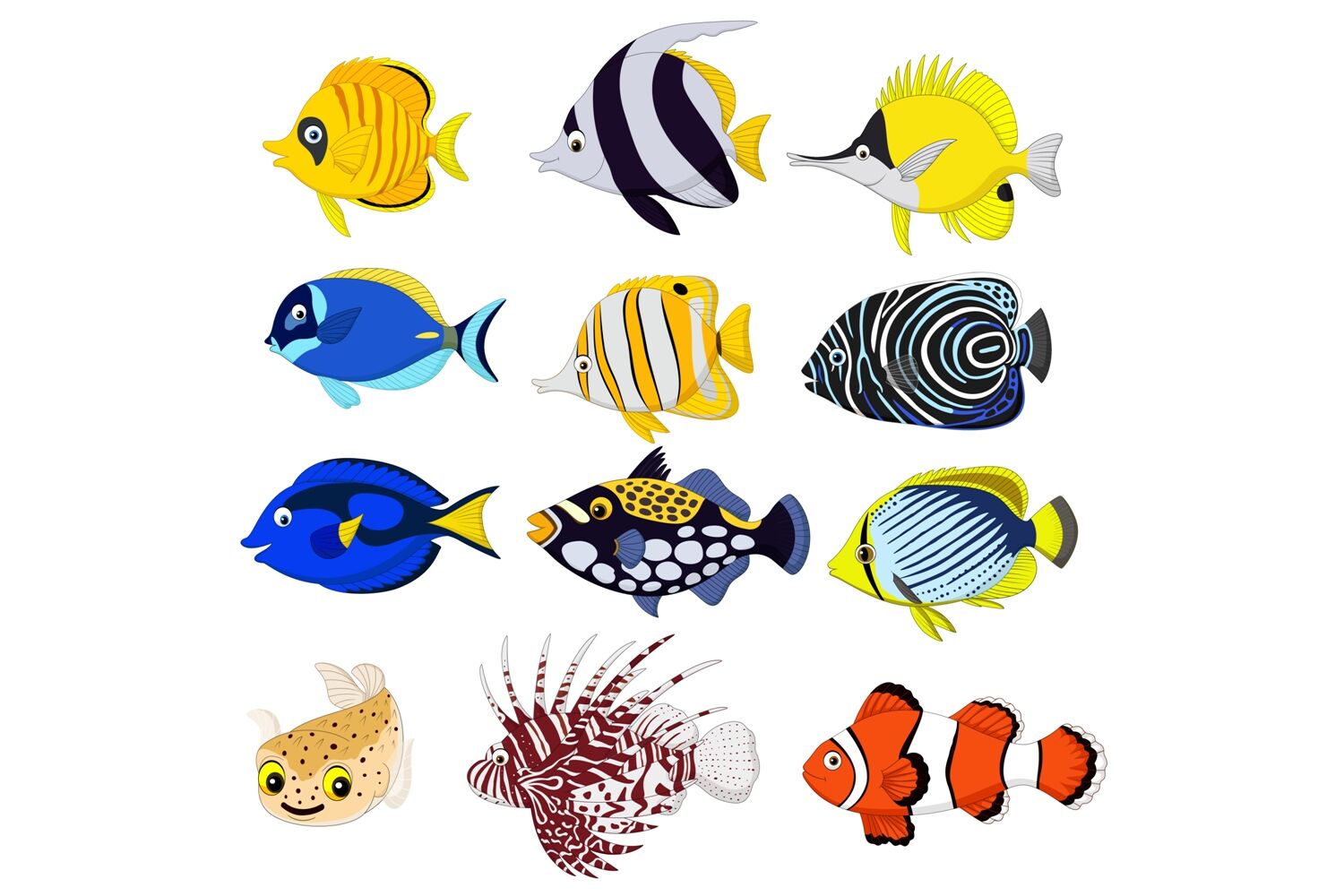 hawaiian fish cliparts