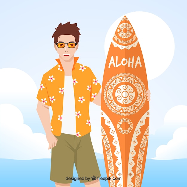 Hawaiian Surfer Images - Free Download on clipart library