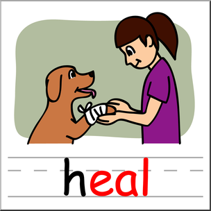 Clip Art: Basic Words: -eal Phonics: Heal Color I abcteach.com