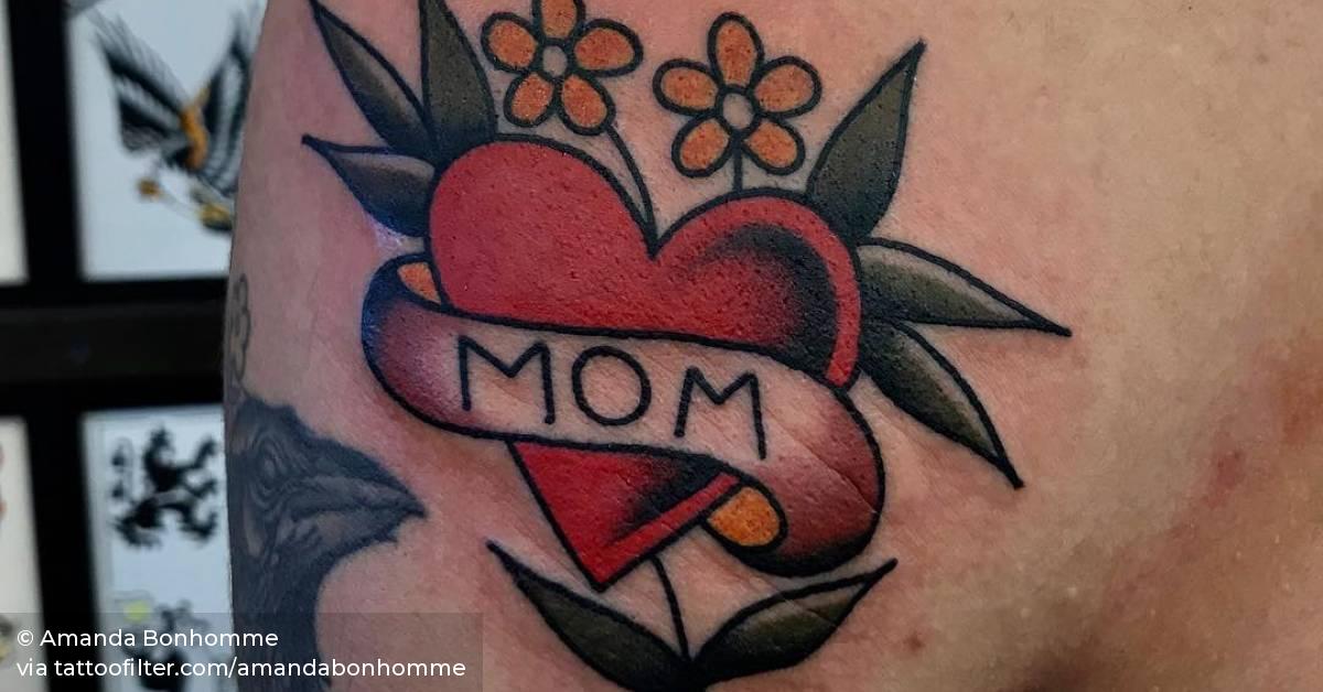 heart banner tattoos