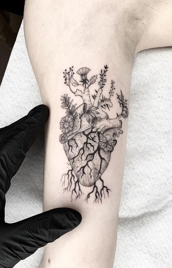 Floral Heart Tattoo – InkStyleMag