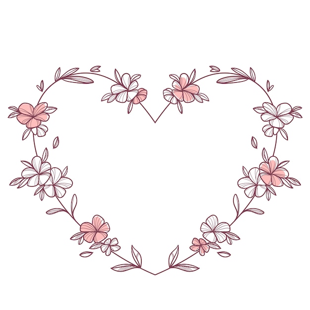 hearts and flowers border
