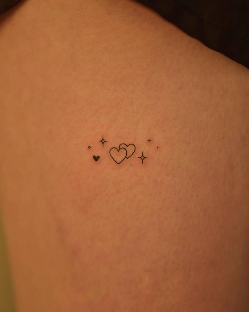 hearts and stars tattoo designs