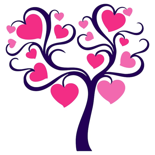 hearts tree cliparts 2024