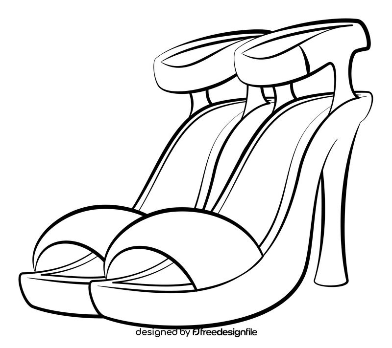 High heels black and white clipart free download