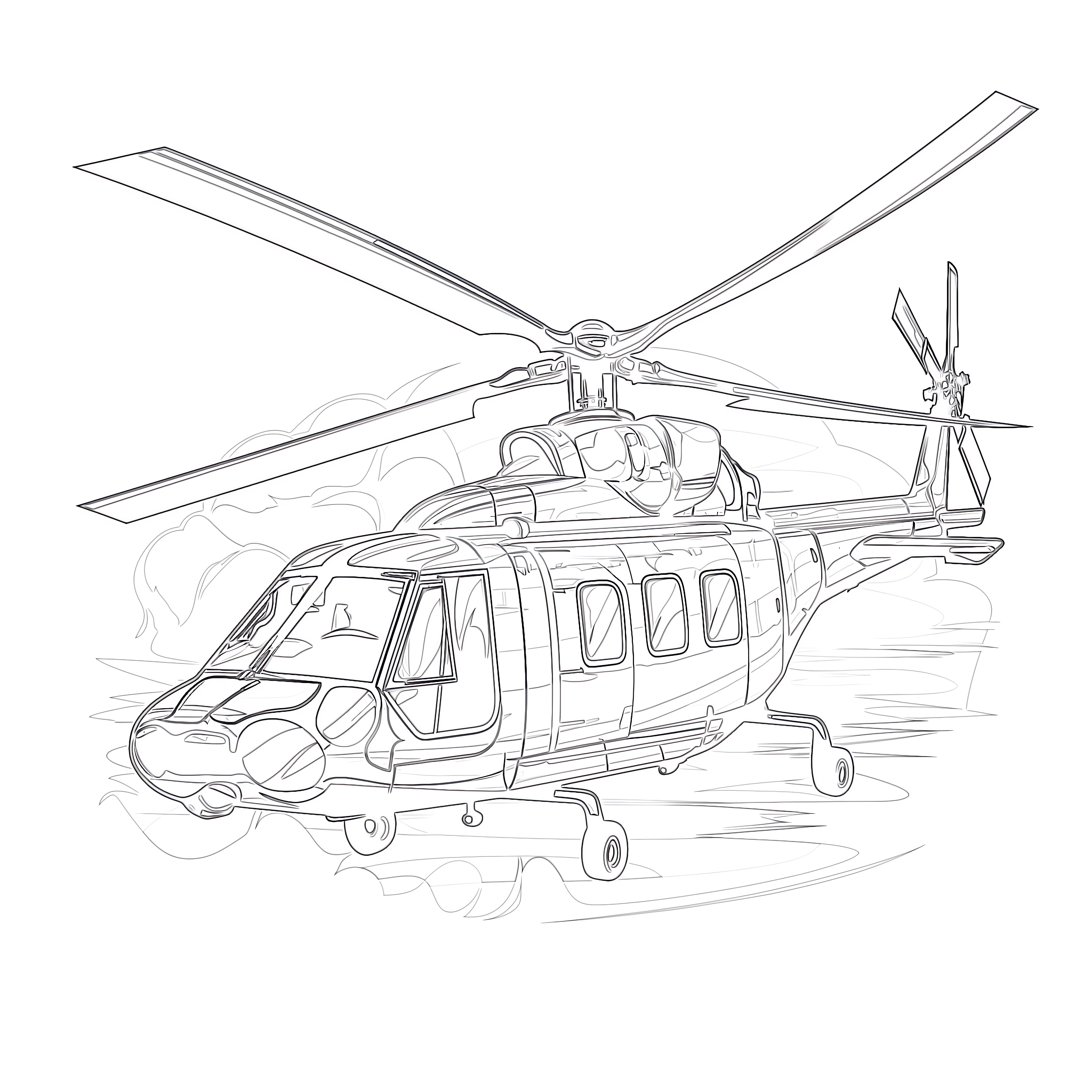 helicopter coloring pages