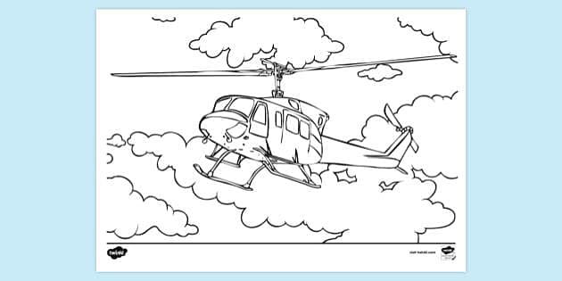 helicopter pictures to color