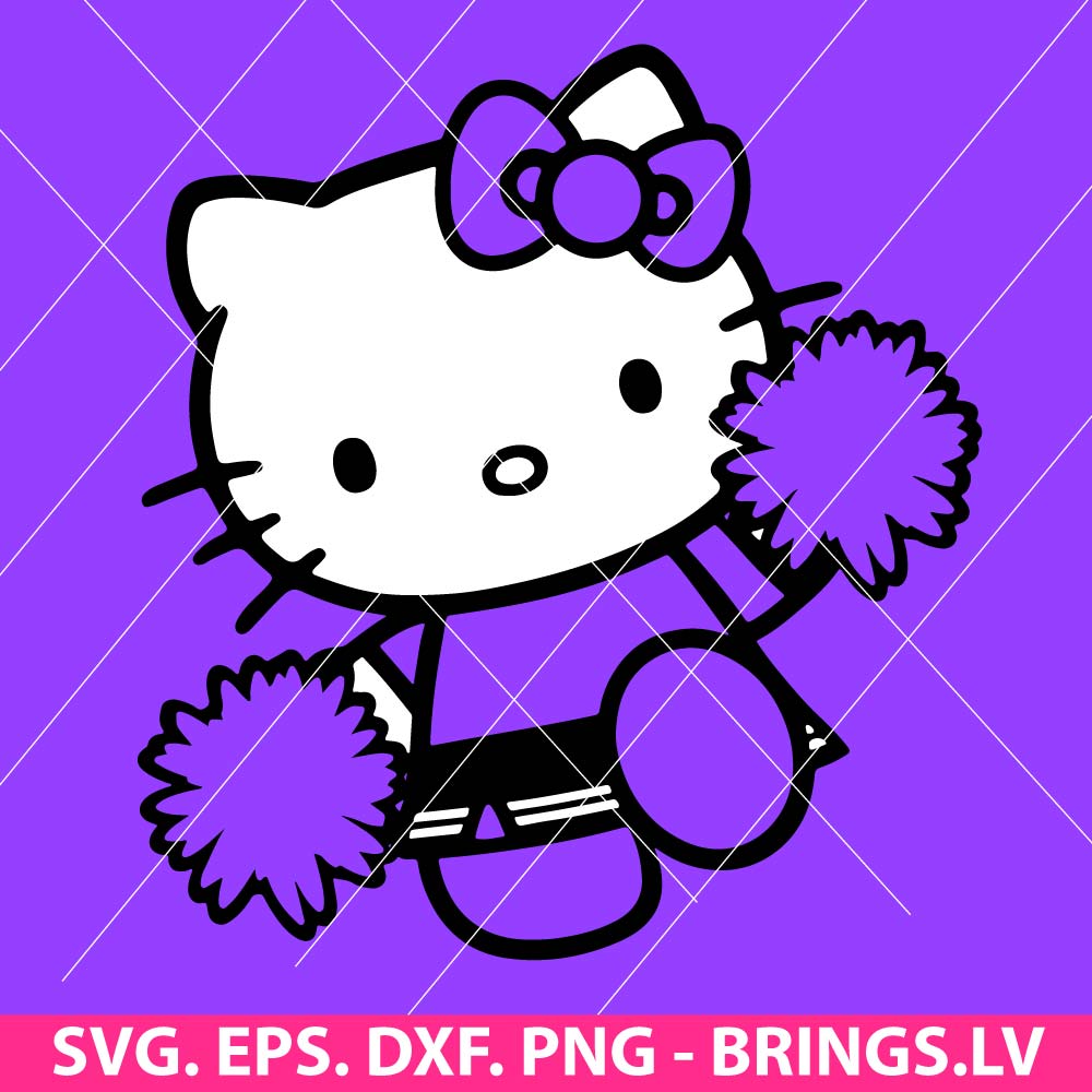 hello kitty cheerleader vector