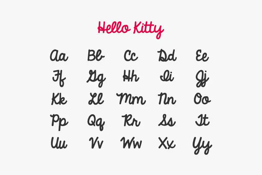 hello kitty font
