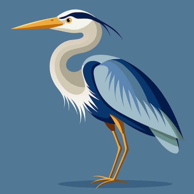 Heron Bird Clip Art Vector Illustration Design | Premium AI ...