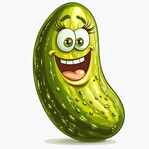High-Resolution Pickle Caricature Clipart in 4K PNG