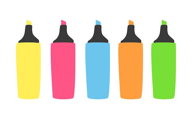 Premium Vector | Marker pen or highlighter flat vector ...