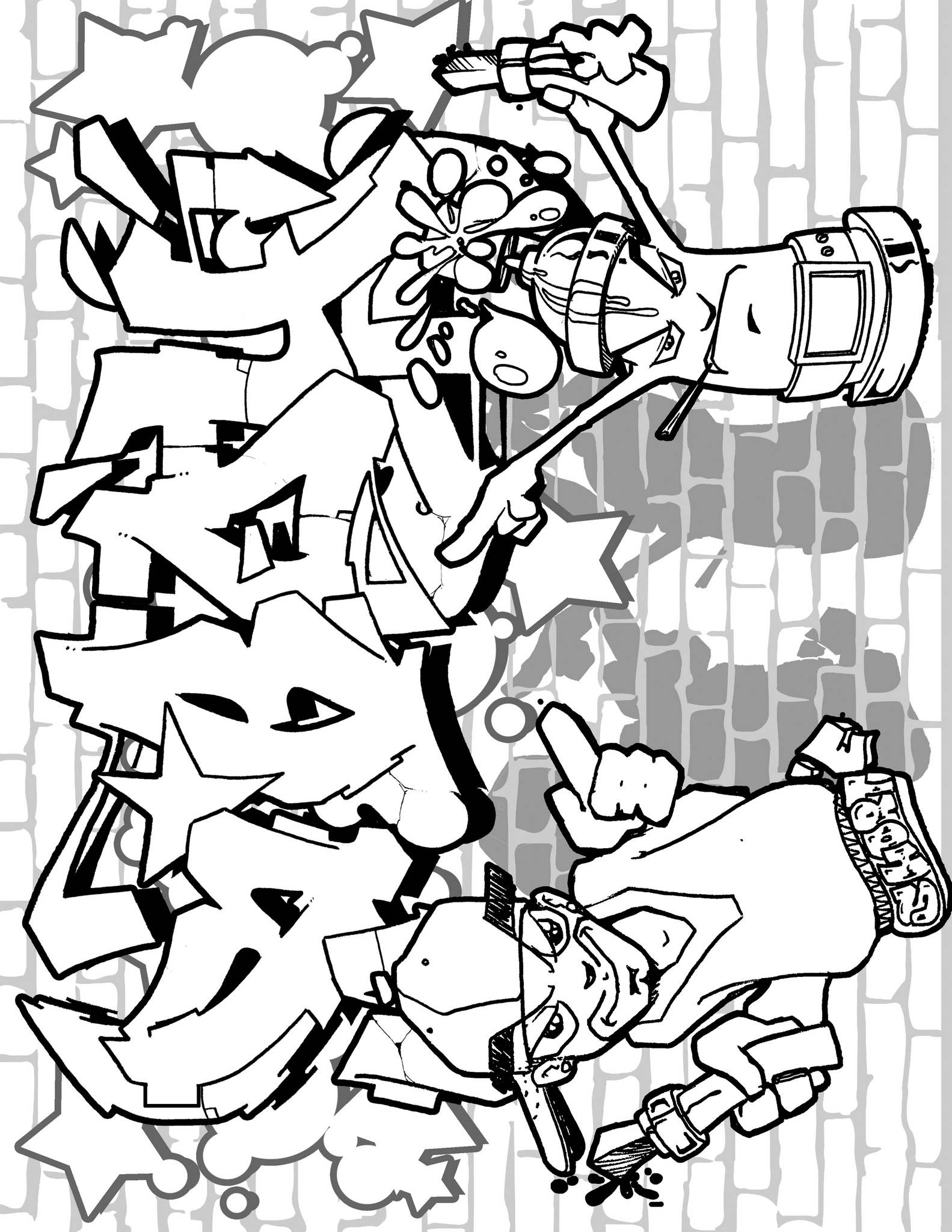 hip hop coloring pages